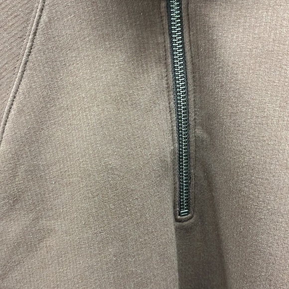 Madewell MWL Ribbed Half Zip Raglan Sweatshirt in Brown L - Picture 5 of 8